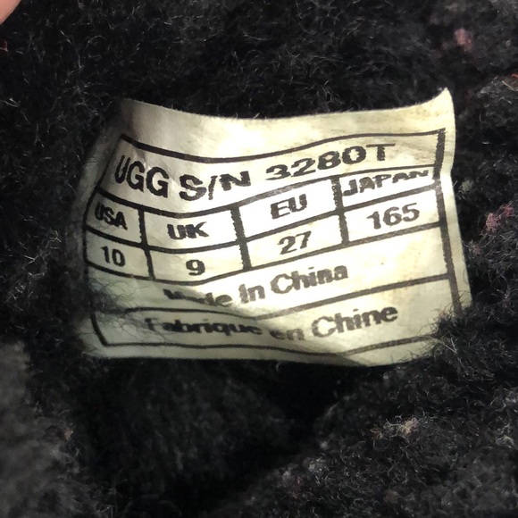 UGG Kids Bailey Bow Black Boots (S/N 3280T)/ Size: 10 Toddler - Picture 8 of 11